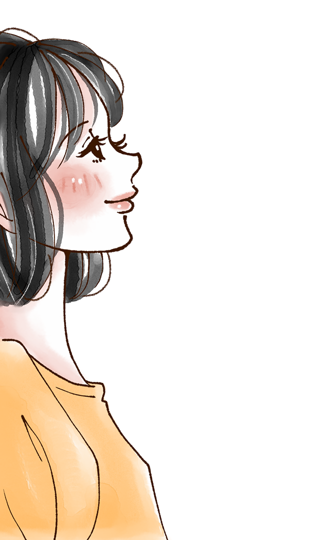横顔のイラスト